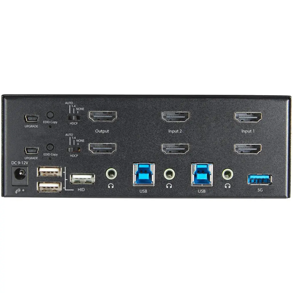 StarTech.com 2 Port Dual Monitor 4K 60Hz Ultra HD HDR HDMI KVM Switch