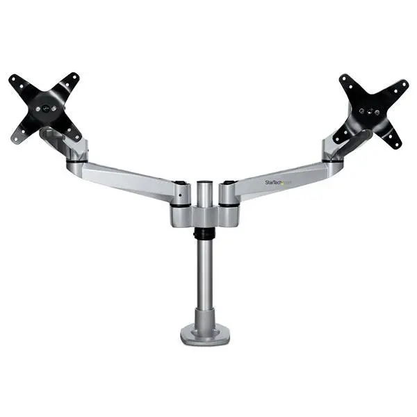 StarTech.com Desk Mount Dual Premium Articulating Monitor Arm for up to 30 Inch VESA Mount Displays