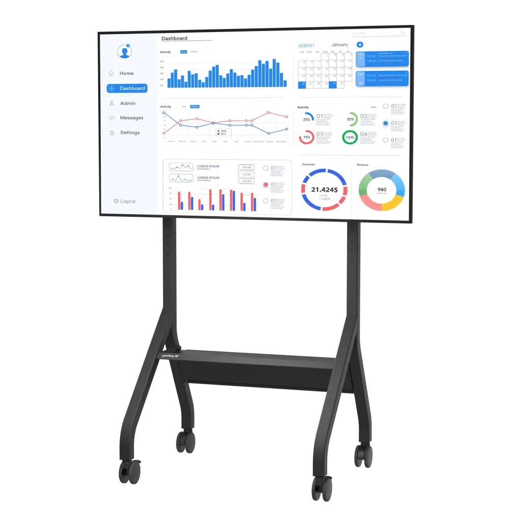 Peerless Flat Panel Cart for 43 Inch to 75 Inch + Displays