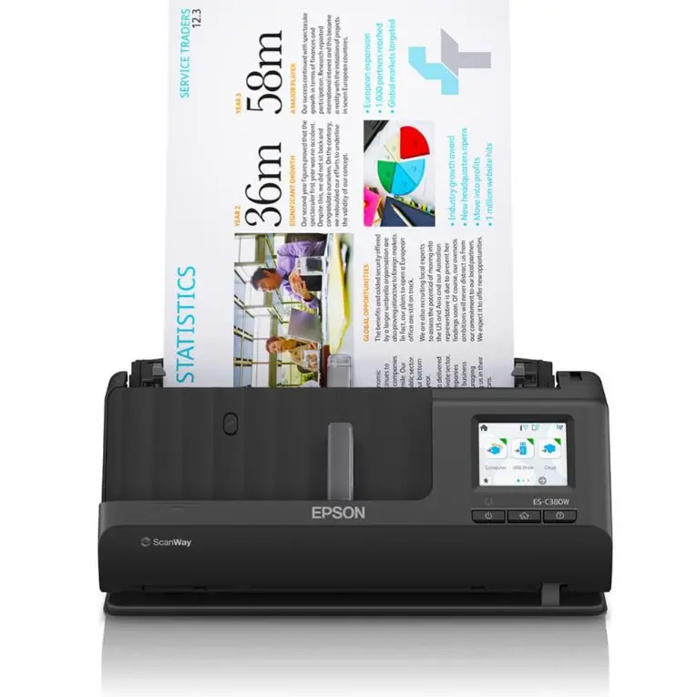 Epson ES-C380W 600 x 600 DPI A4 Compact Desktop Scanner