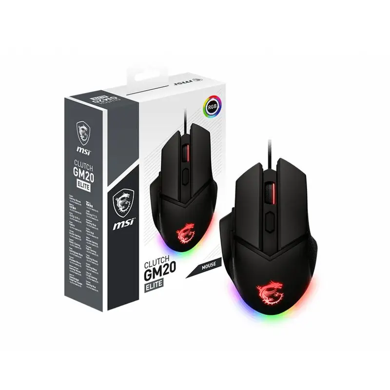 MSI Clutch GM20 Elite USB 6400 DPI Mouse