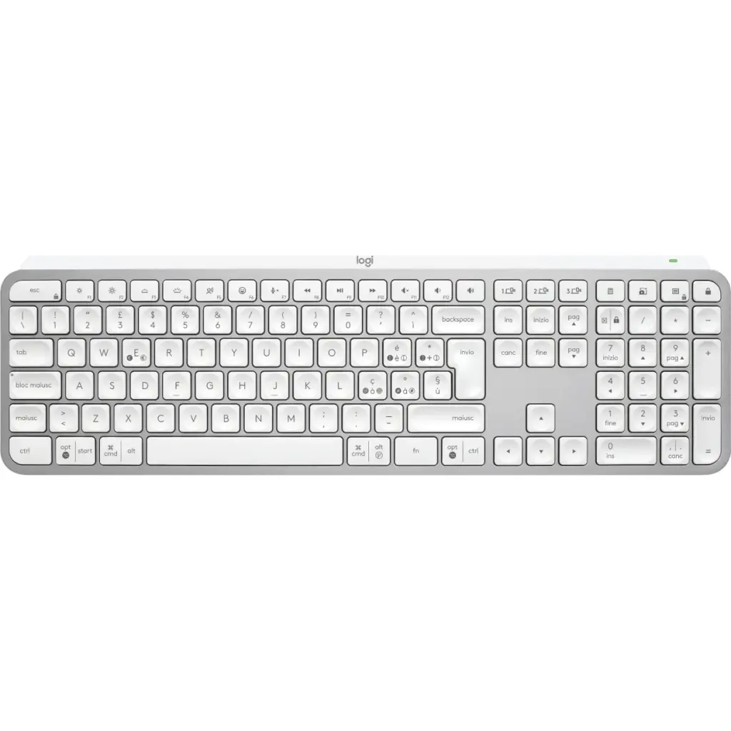 Logitech Master Series MX Keys S for Mac Advanced Wireless Illuminated Pale Grey Keyboard