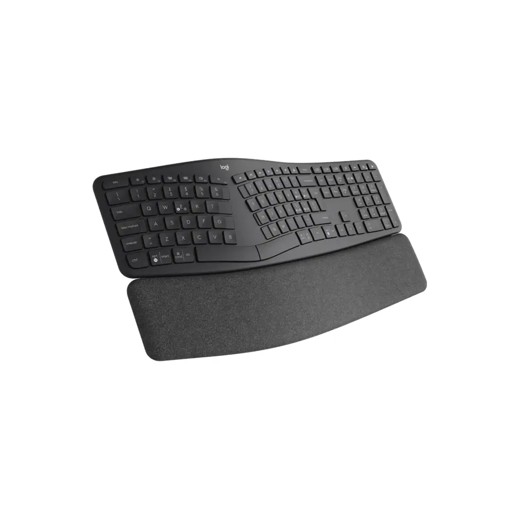 Logitech Ergo K860 QWERTY UK RF Wireless Bluetooth Ergonomic Curved Keyboard with Wrist Rest