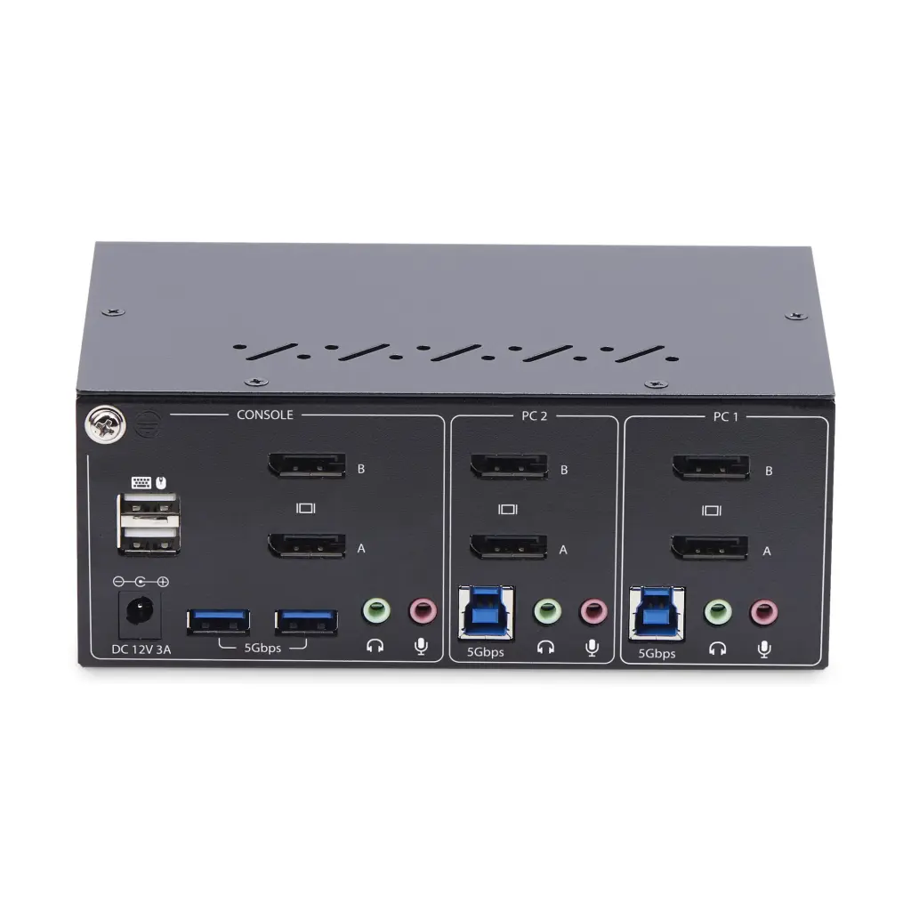 Startech.com 2 Port Dual Monitor DisplayPort KVM Switch 4K 60Hz 2xUSB