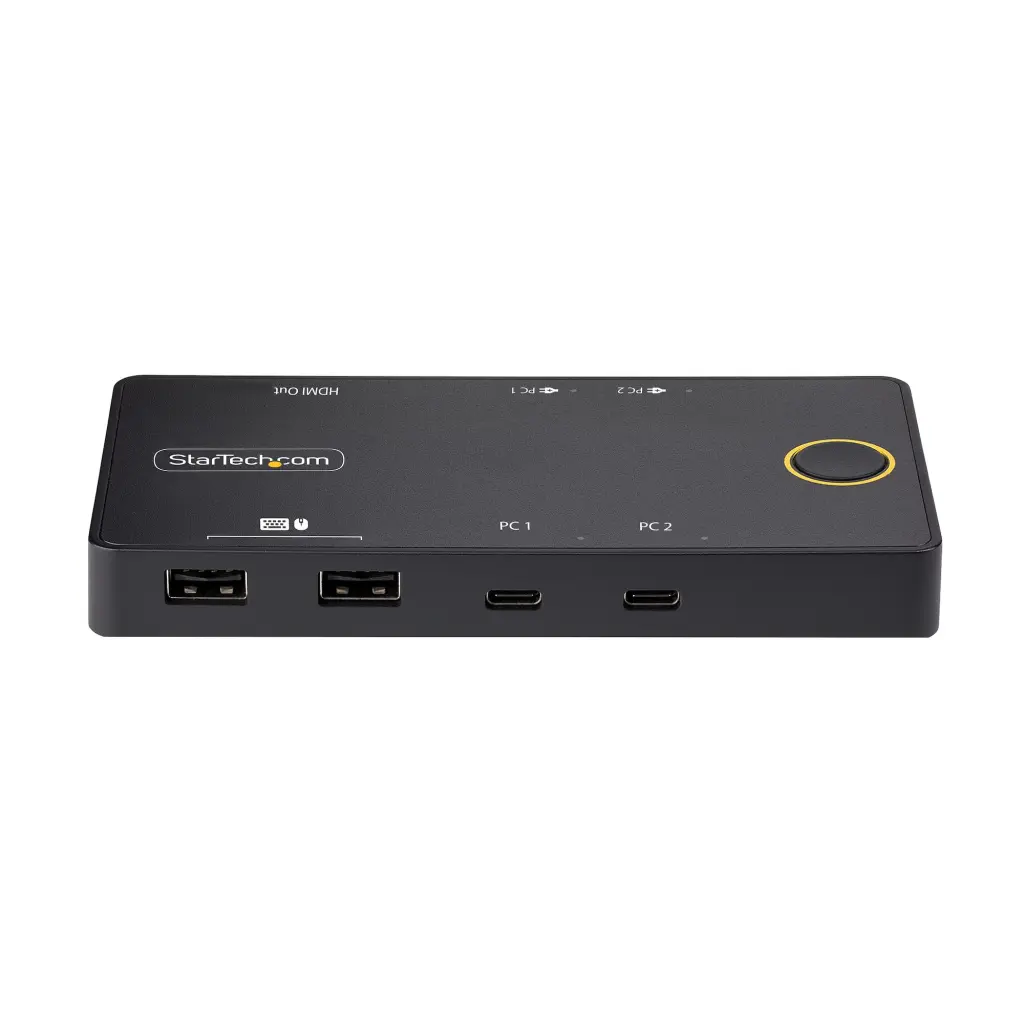 StarTech.com 2-Port USB-C KVM Switch with Passthrough Power Delivery