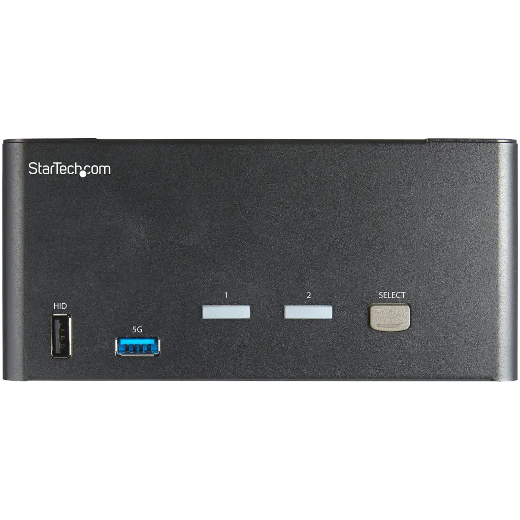 StarTech.com 2 Port Triple Monitor DisplayPort 4K 60Hz UHD HDR KVM Switch