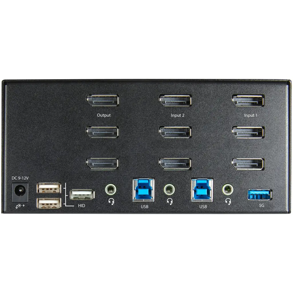 StarTech.com 2 Port Triple Monitor DisplayPort 4K 60Hz UHD HDR KVM Switch