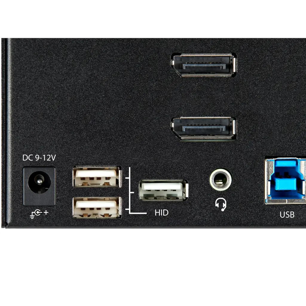 StarTech.com 2 Port Triple Monitor DisplayPort 4K 60Hz UHD HDR KVM Switch