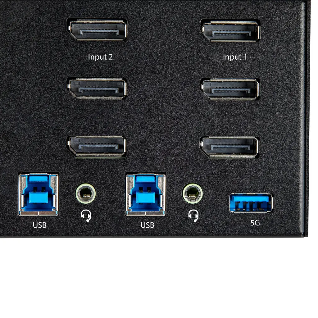 StarTech.com 2 Port Triple Monitor DisplayPort 4K 60Hz UHD HDR KVM Switch