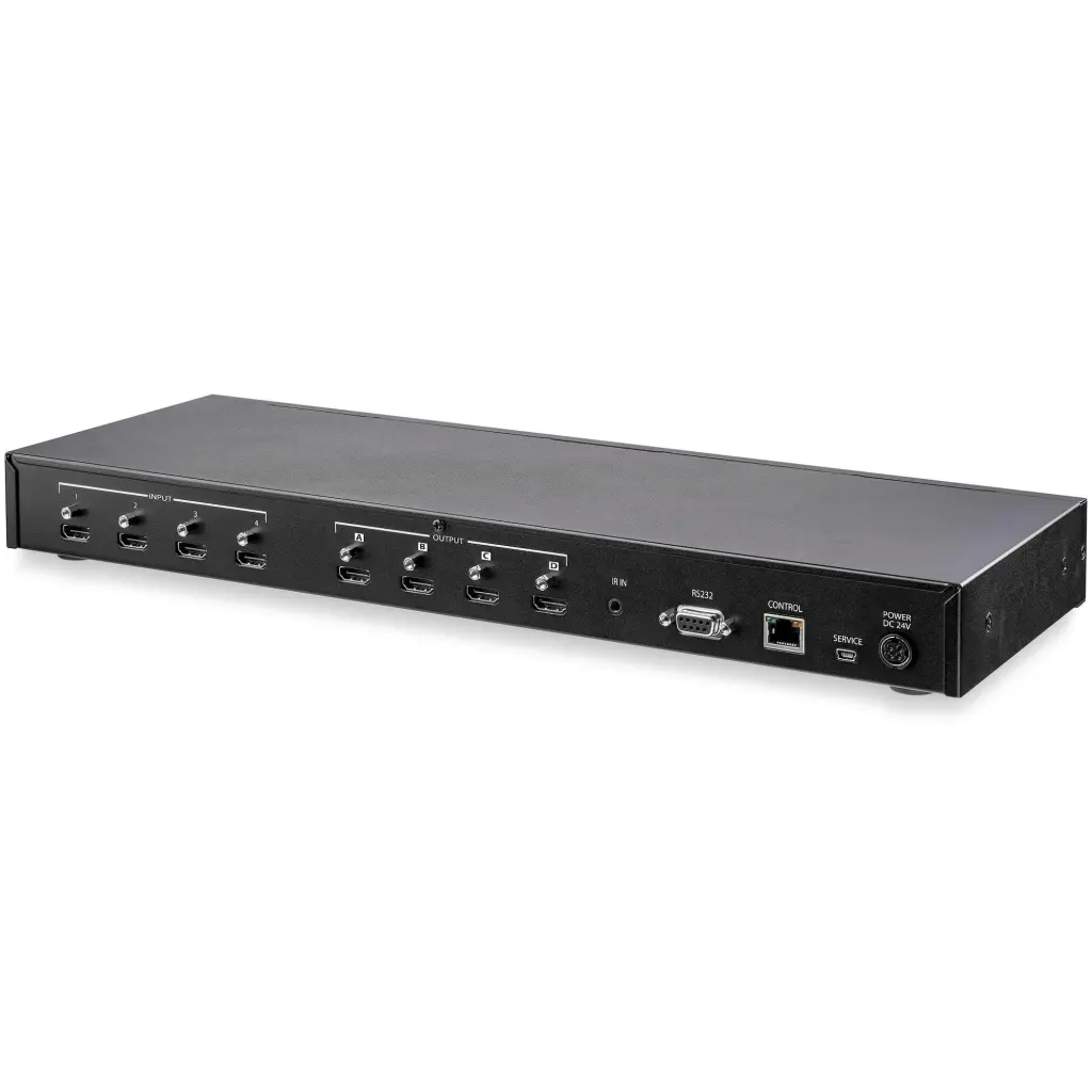 StarTech.com 4x4 HDMI 4K 60Hz Matrix Switch with Audio and Ethernet Control