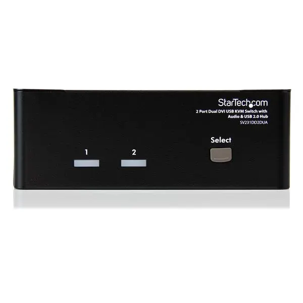 StarTech.com 2 Port Dual DVI USB KVM Switch with Audio and USB 2.0 Hub