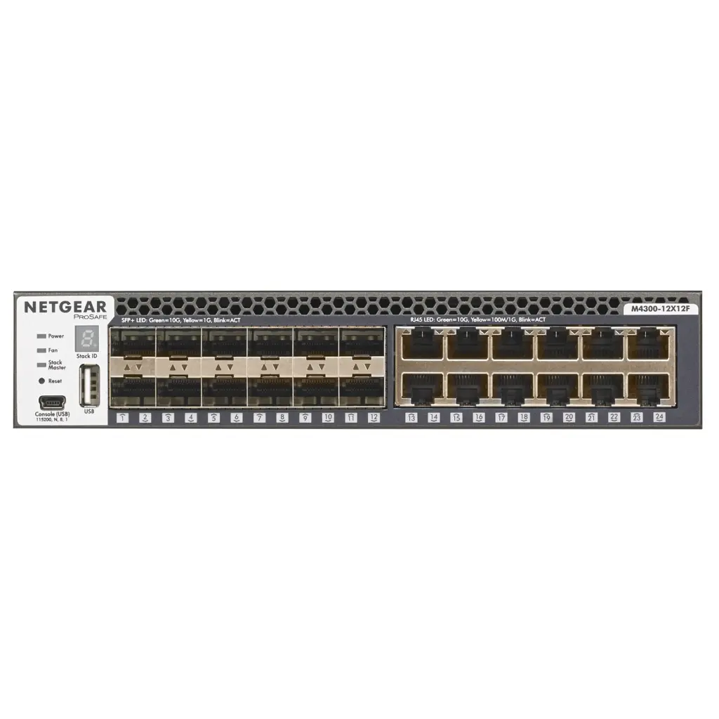 Netgear M4300 12X12F Managed 10G Ethernet Switch