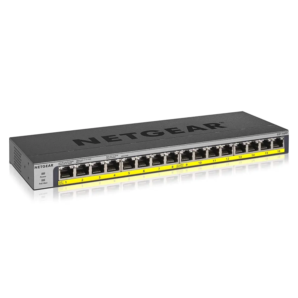 Netgear 16 Port PoE Gigabit Unmanaged Switch