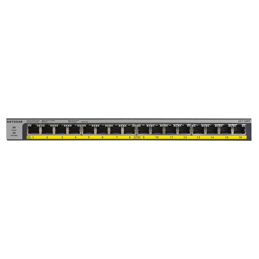 Netgear 16 Port PoE Gigabit Unmanaged Switch