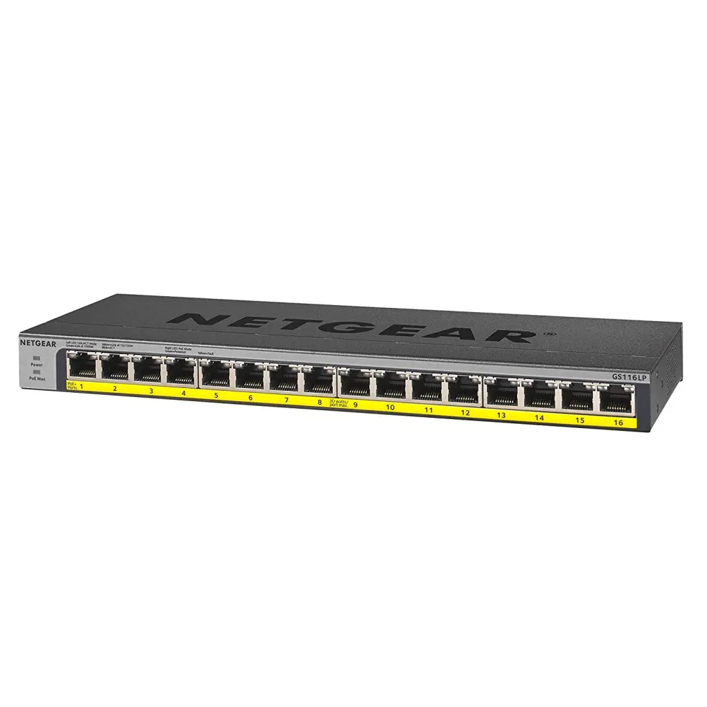 Netgear 16 Port 76W PoE Gigabit Ethernet Switch