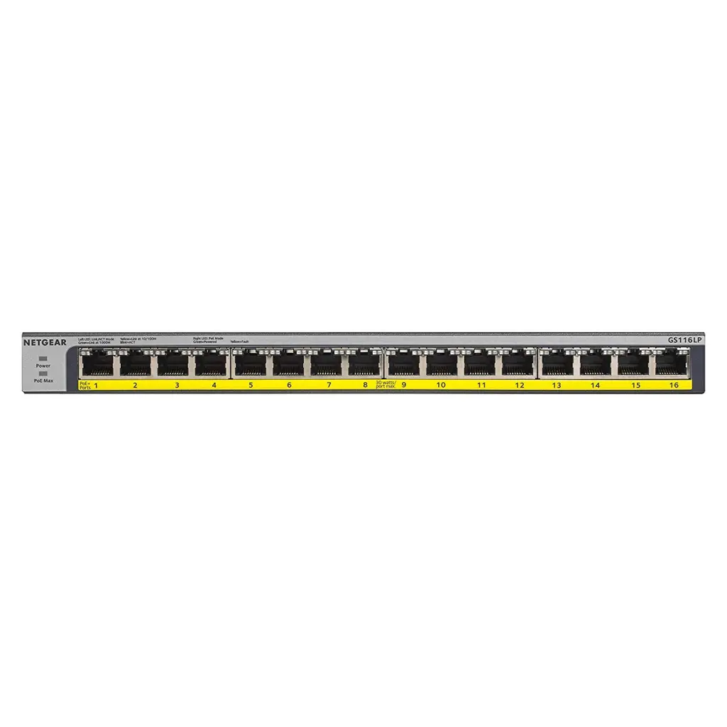 Netgear 16 Port 76W PoE Gigabit Ethernet Switch