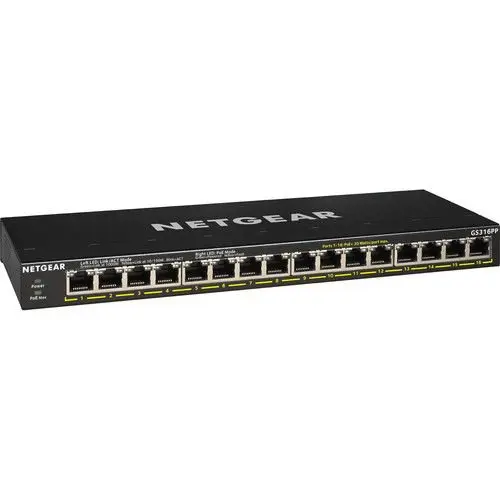 Netgear GS316EPP 16 Port High Powered Managed Gigabit Ethernet Plus Switch with 1 SFP Port