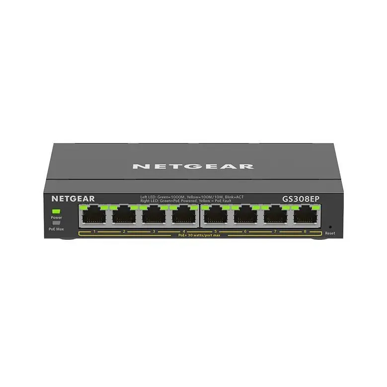 Netgear GS308EP Gigabit Ethernet Power Over Ethernet Plus Network Switch