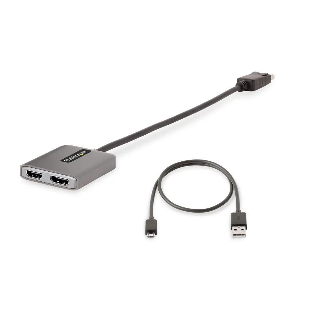 StarTech.com DP to Dual HDMI MST HUB Dual HDMI 4K 60Hz DisplayPort Multi Monitor Adapter