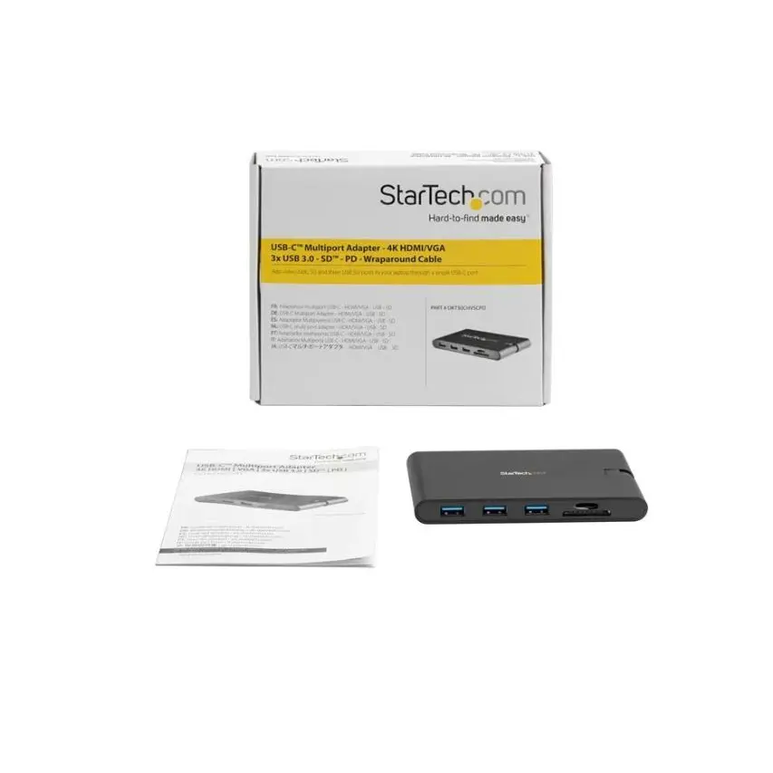 StarTech.com USB C Multiport Adapter HDMI and VGA