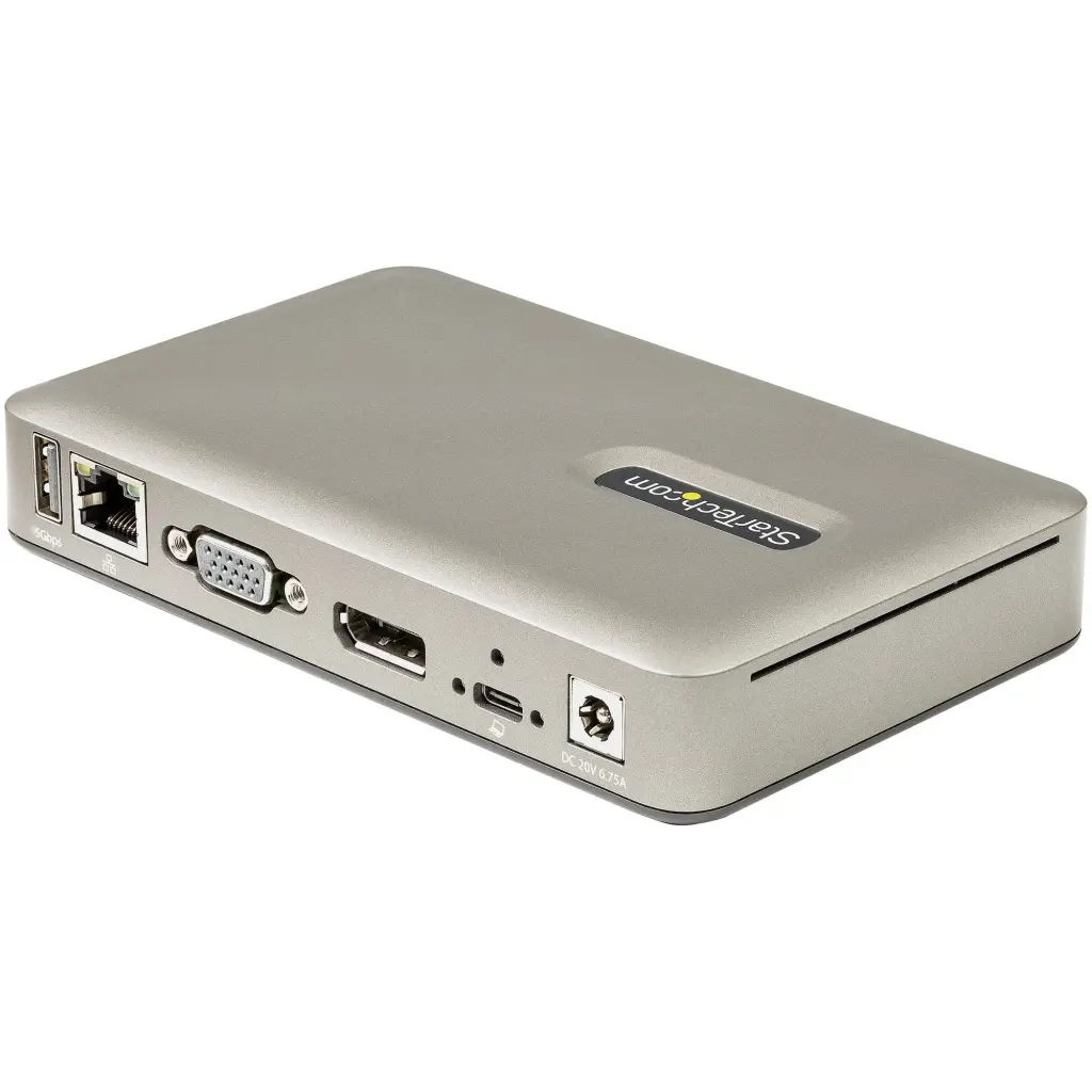 StarTech.com 4-PortUSB-C to DisplayPort 4K 30Hz or VGA Dock with 65W USB Power Delivery