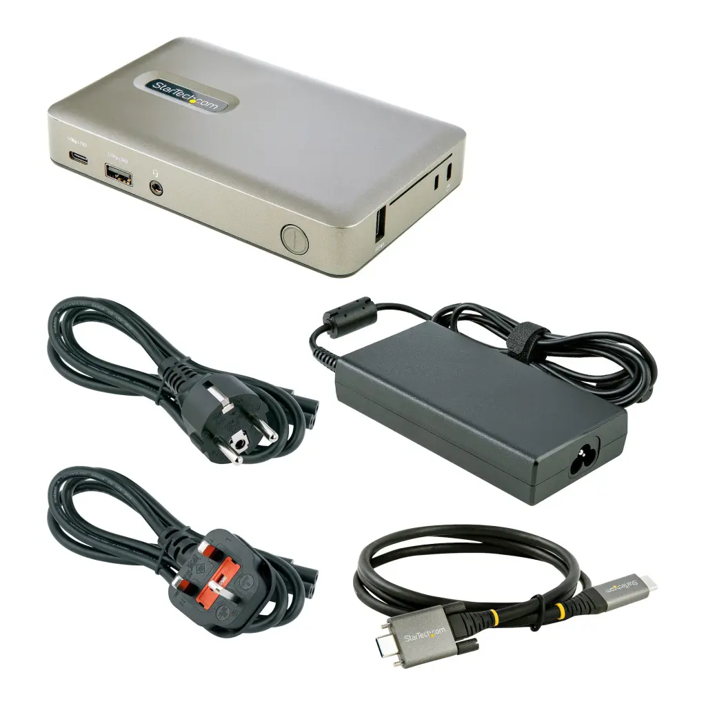 StarTech.com 4-PortUSB-C to DisplayPort 4K 30Hz or VGA Dock with 65W USB Power Delivery