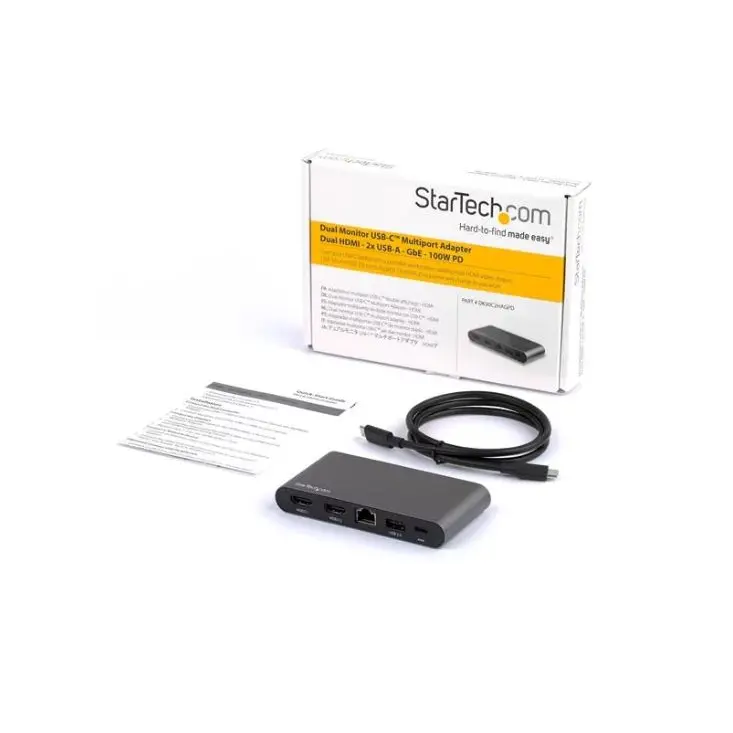 StarTech.com USBC Multiport Adapter Dual HDMI 100W PD