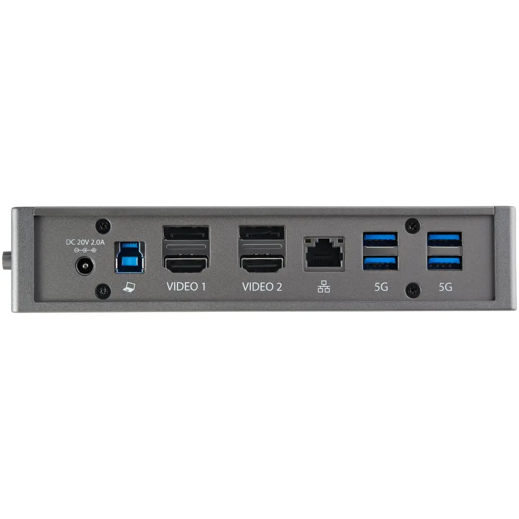 StarTech.com USB-C Dual Monitor 4K 60Hz HDMI DisplayPort 6x USB A GbE USB 3.1 Docking Station