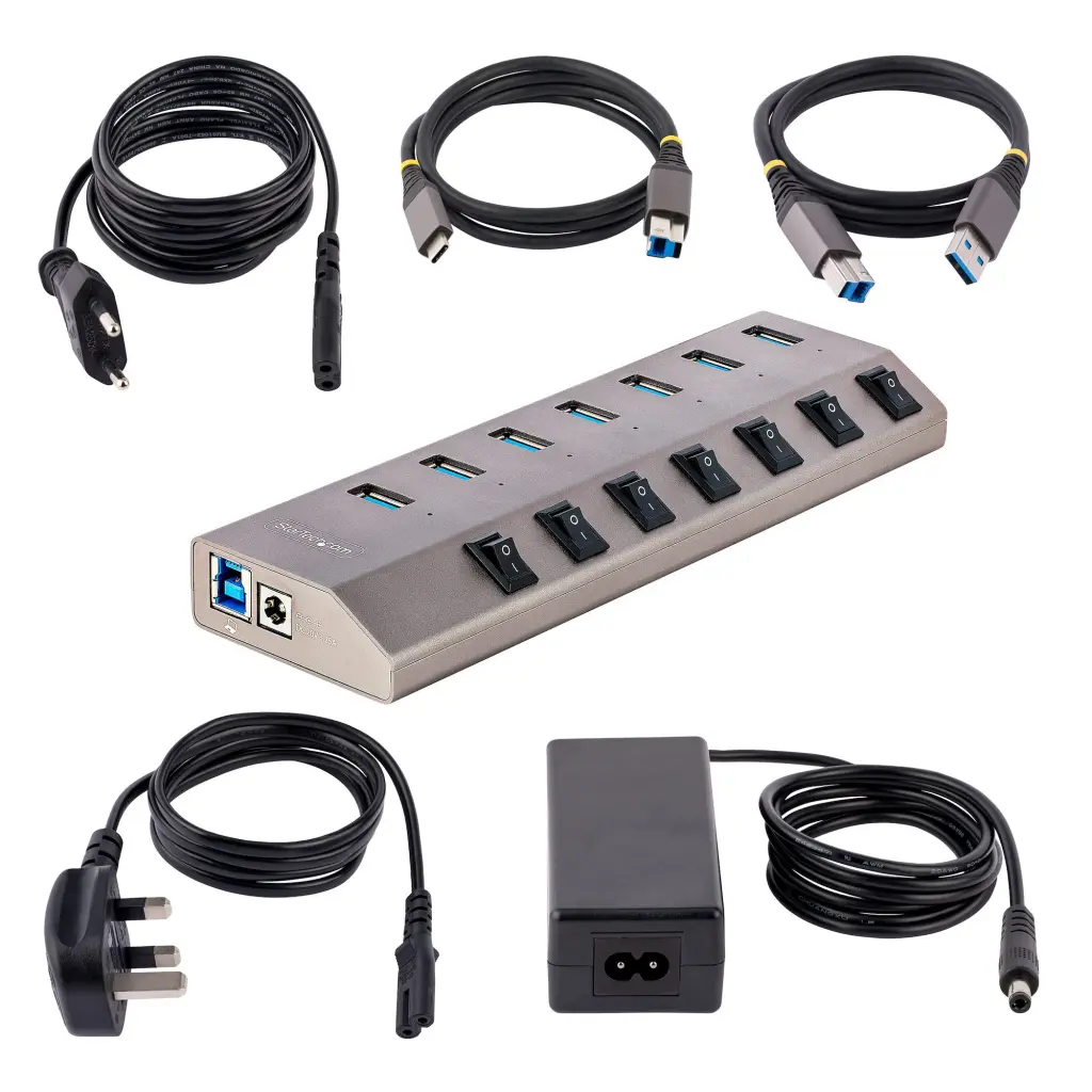 StarTech.com 7 Port Self-Powered USB-C Hub 7x BC 1.2