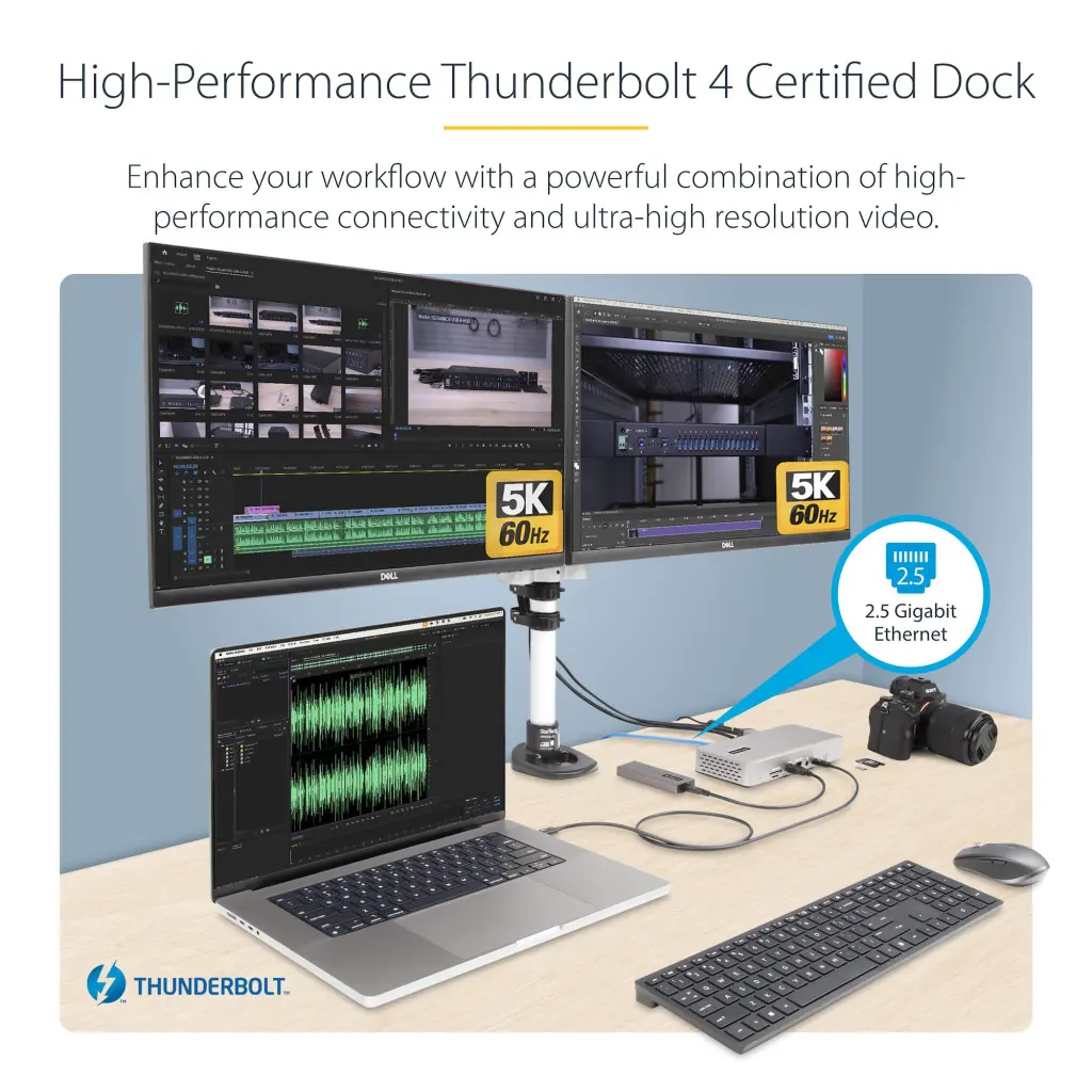 Startech.com Thunderbolt 4 Multi Display Docking Station 2x HDMI 2X DP 7X USB 98W PD