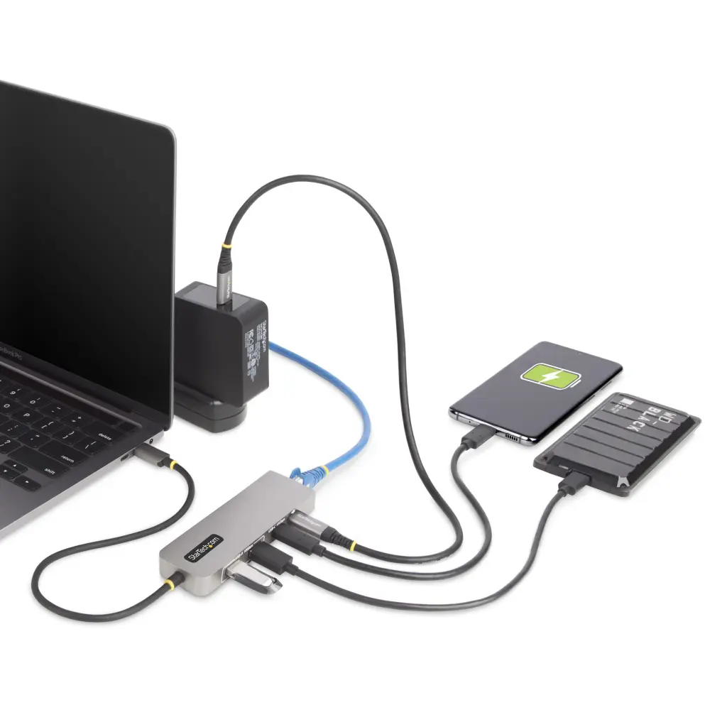 StarTech.com 3 Port USB-C Hub with 2.5 Gbps Ethernet and 100W Power Delivery