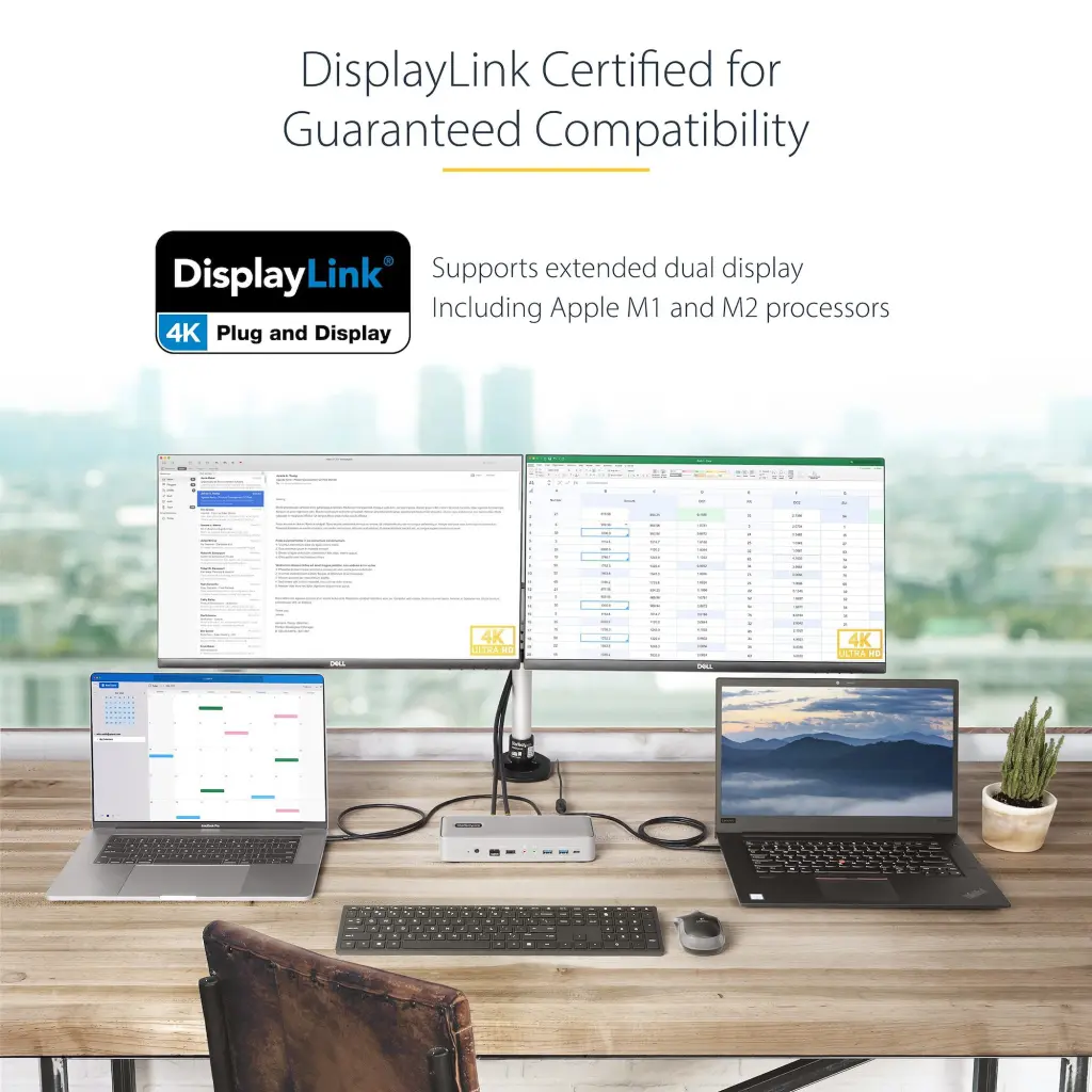 StarTech.com USB-C Dual 4K 60Hz KVM Docking Station