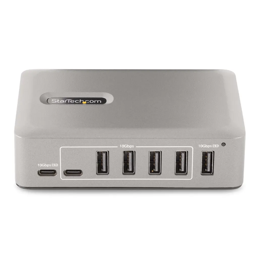 StarTech.com 10 Port USB-C Hub 8x USB-A and 2x USB-C Self-Powered with 65W Power Supply