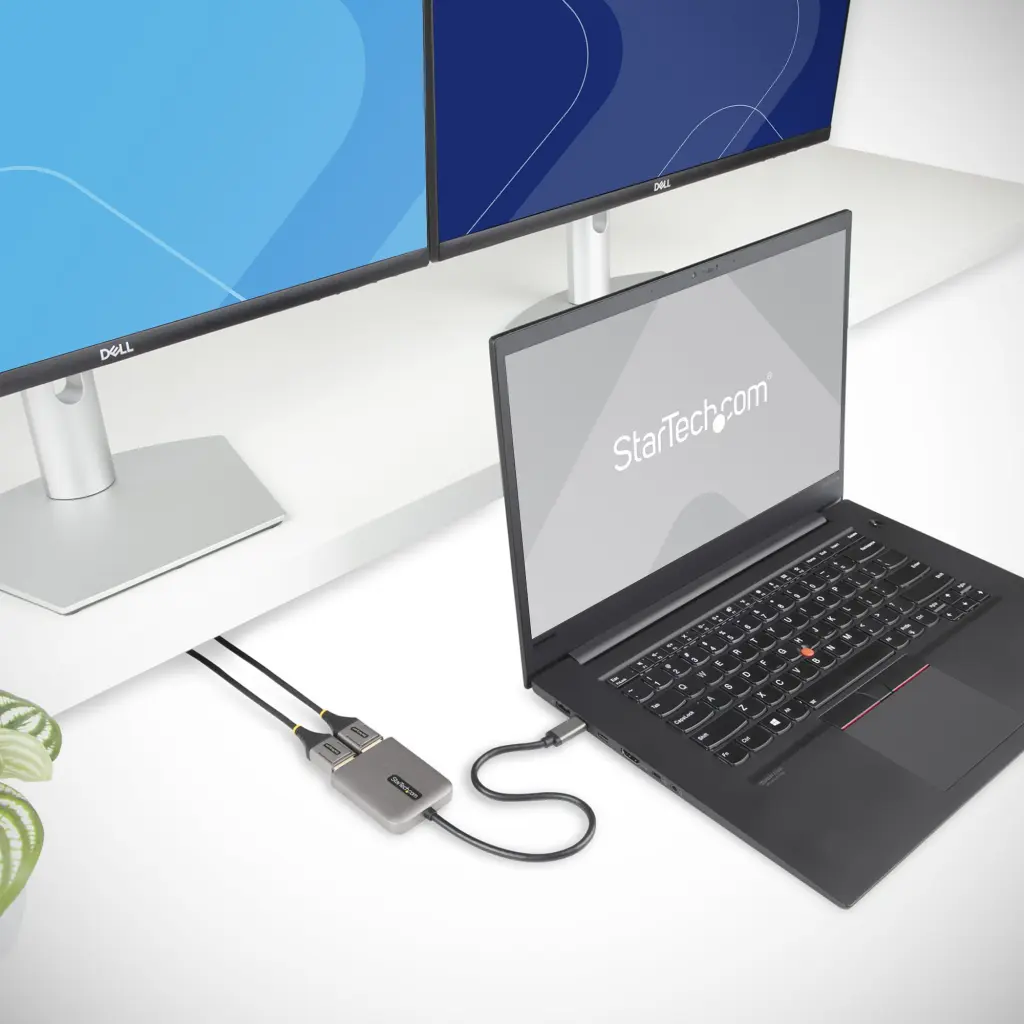 StarTech.com 2 Port USB C to Dual DisplayPort MST Hub 4K 60Hz