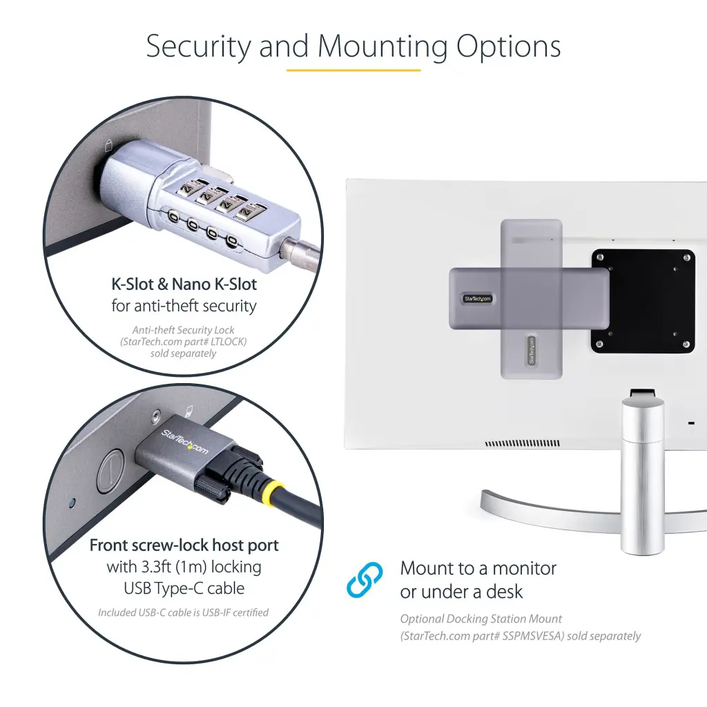 StarTech.com USB-C 4K Docking Station for Chromebook