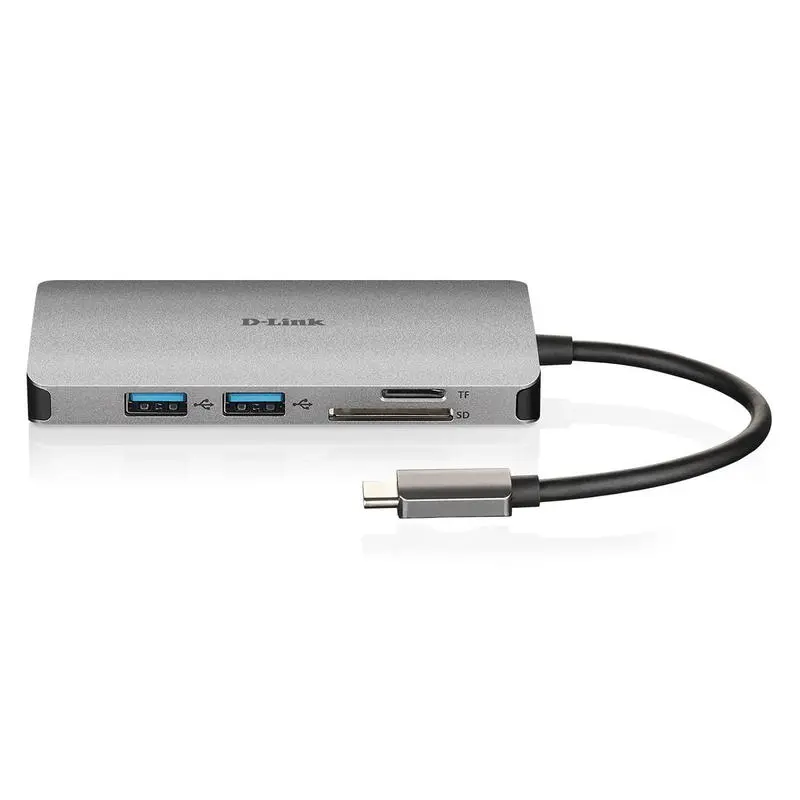 D Link 8in1 USB C Dock with HDMI Gigabit Ethernet Card Reader and Power Delivery