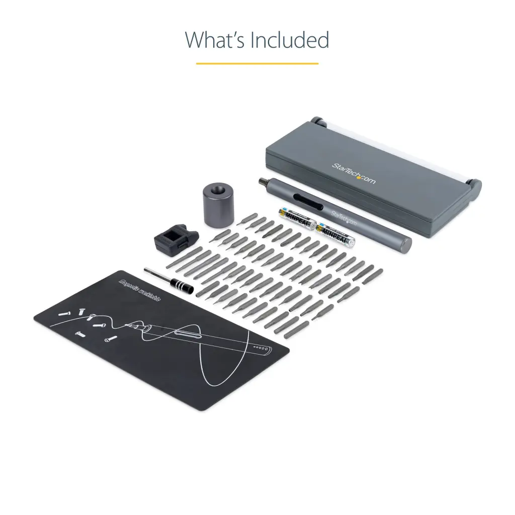 StarTech.com 55-Bit Electric Precision Screwdriver Set