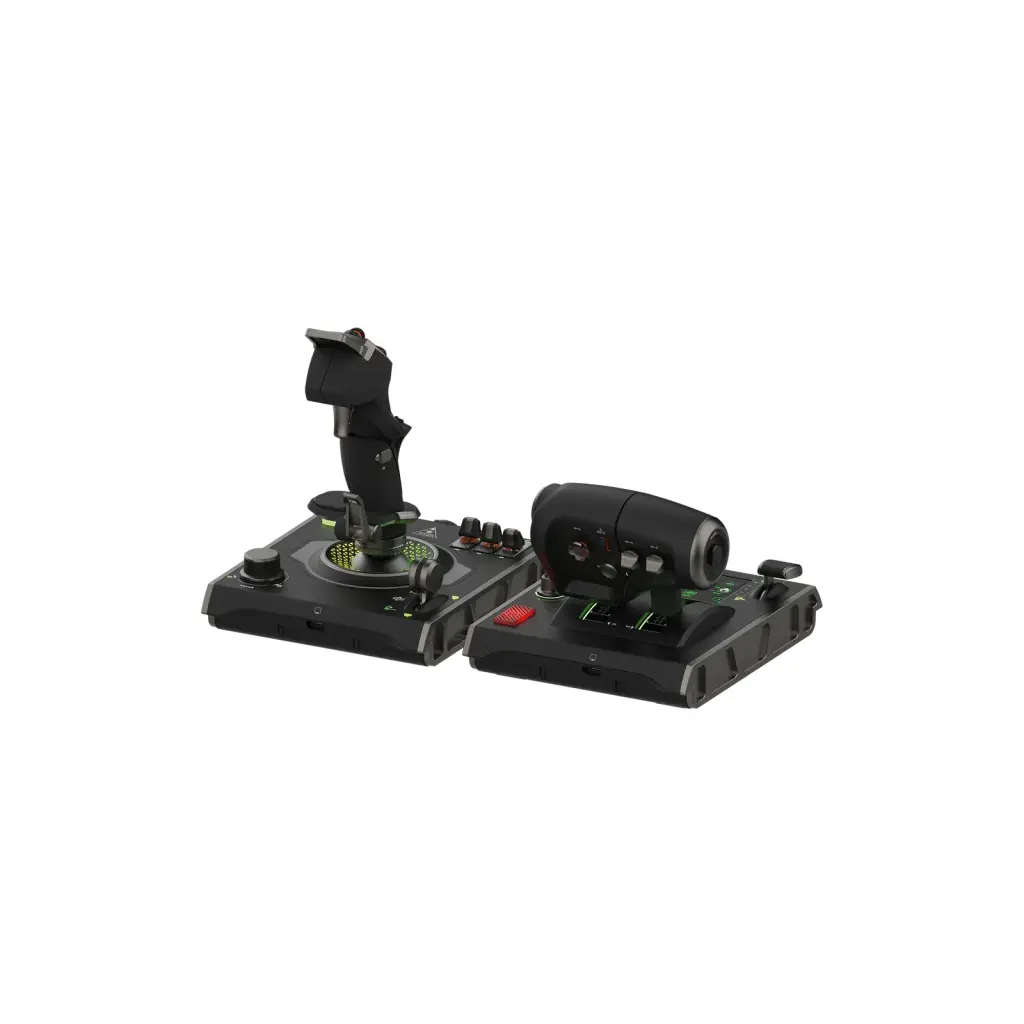 Turtle Beach VelocityOne Black USB Flightstick - Universal HOTAS Simulation Joystick and Throttle with Touch Display