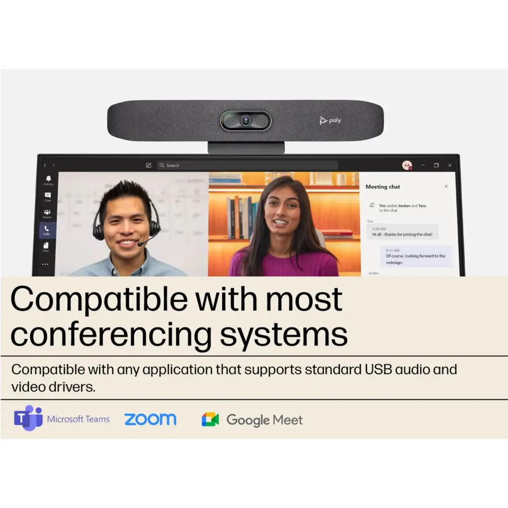 HP Poly Studio R30 4K USB-A Video Bar - For use with Zoom and Microsoft Teams