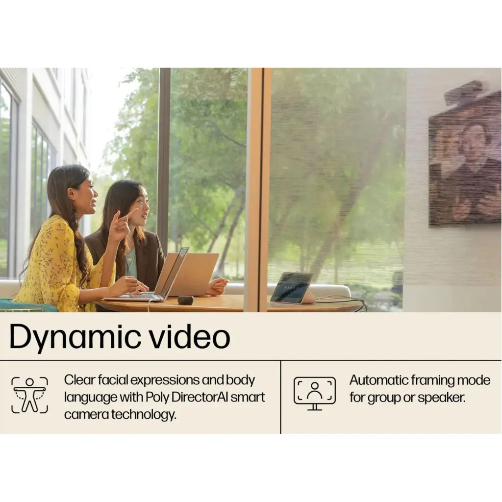 HP Poly Studio R30 4K USB-A Video Bar - For use with Zoom and Microsoft Teams