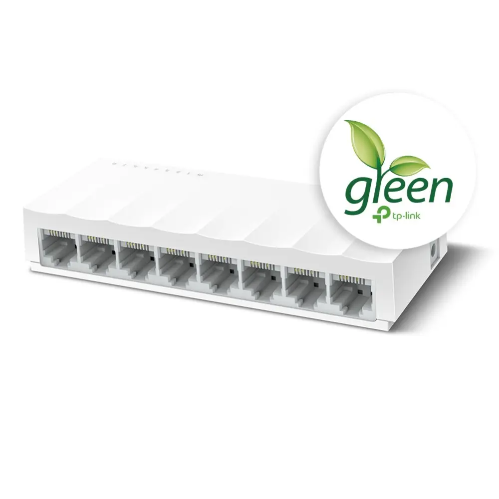 TP Link 8 Port Unmanaged Fast Ethernet 8 Port Network Switch