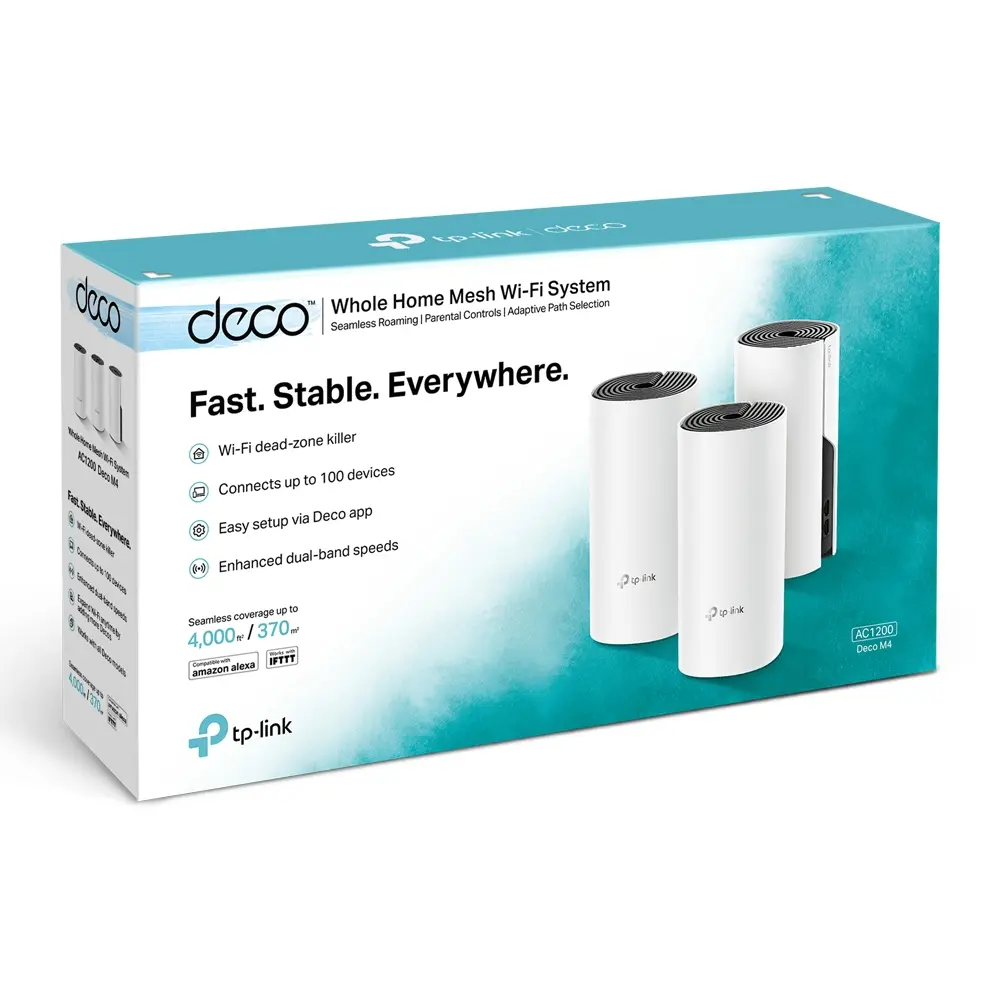 TP-Link Deco M4 AC1200 Mesh WiFi System 3 Pack