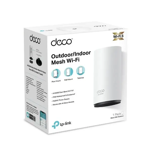 TP-Link AX3000 Outdoor Indoor Whole Home Mesh WiFi 6 Unit