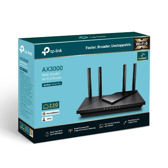 TP-Link Archer AX3000 Multi-Gigabit Wi-Fi 6 Router with 2.5G Port