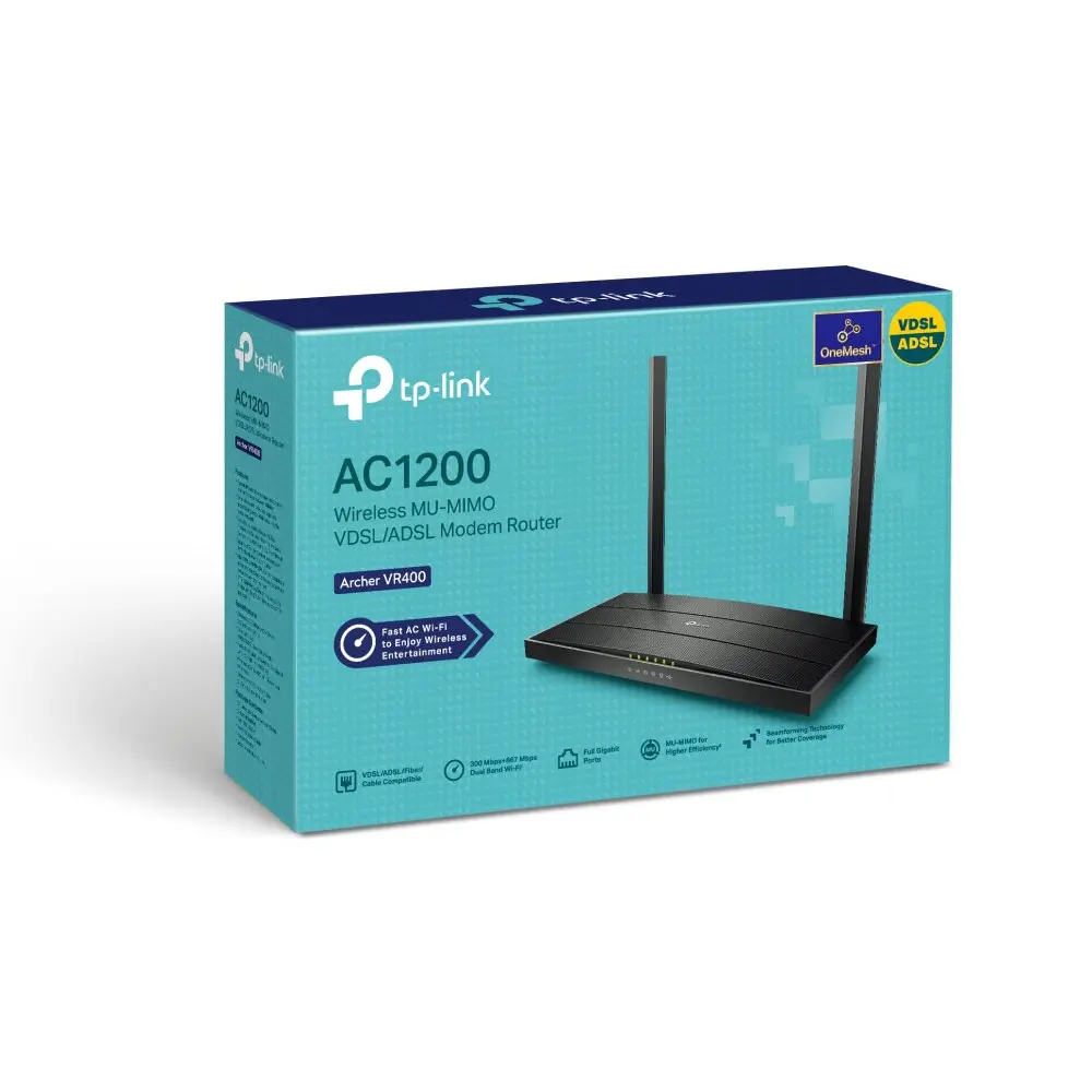 TP-Link AC1200 Wireless MU-MIMO VDSL ADSL Modem Router