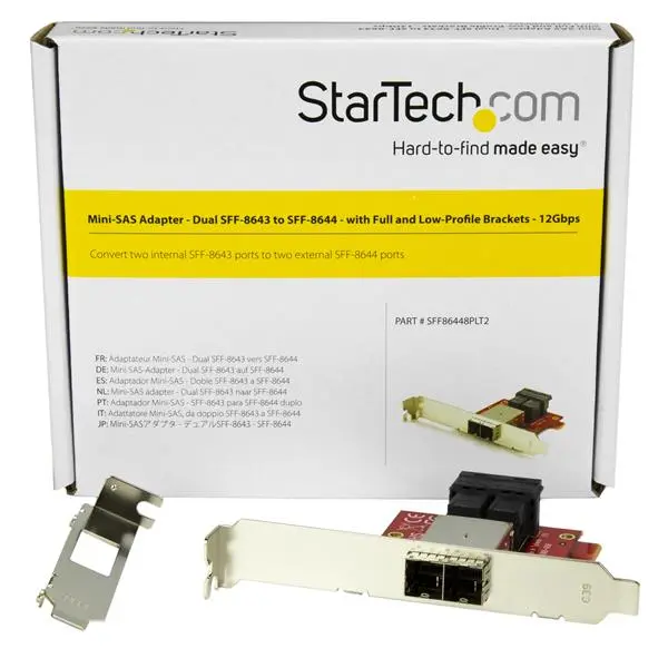 StarTech.com MiniSAS Adapter Dual SFF 8643 to 8644