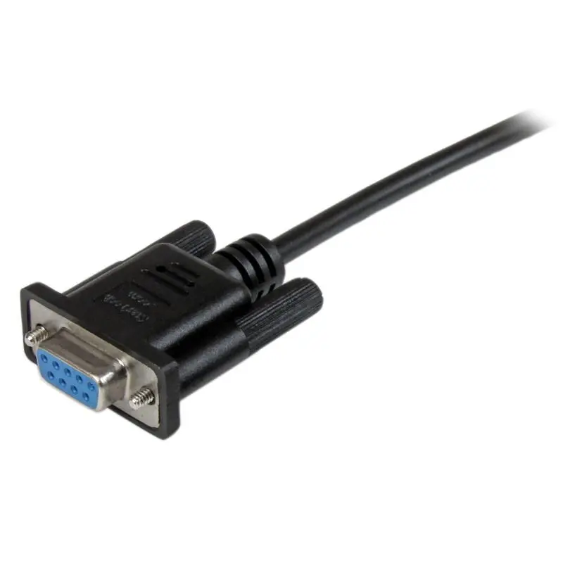 StarTech.com 2m Black DB9 RS232 Null Modem Cable