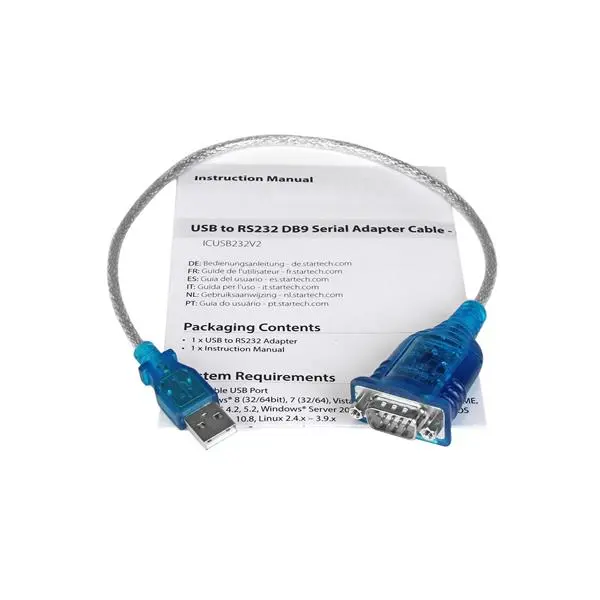 StarTech.com 1 PT USB to RS232 DB9 Serial Adapter MM