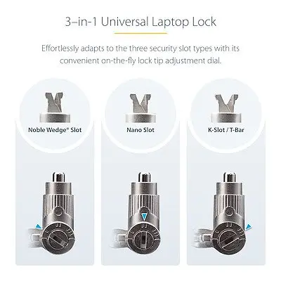 StarTech.com Universal Laptop Lock with 2m Cable