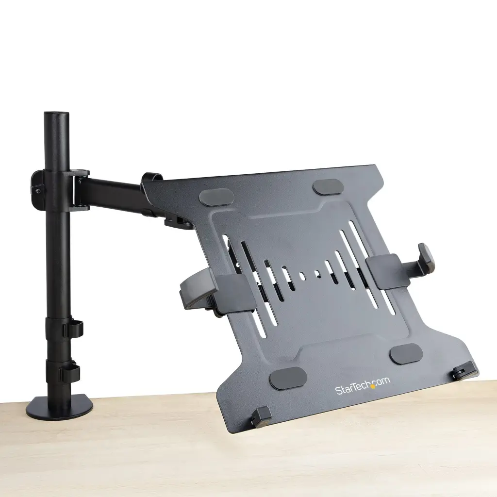 StarTech.com VESA Adjustable Monitor Arm Laptop Tray Secures Notebooks Maximum Weight 4.5kg